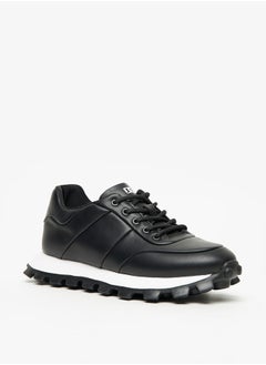 DUCHINI Men's Solid Sneakers with Chunky Sole and Lace-Up Closure  - Image 2