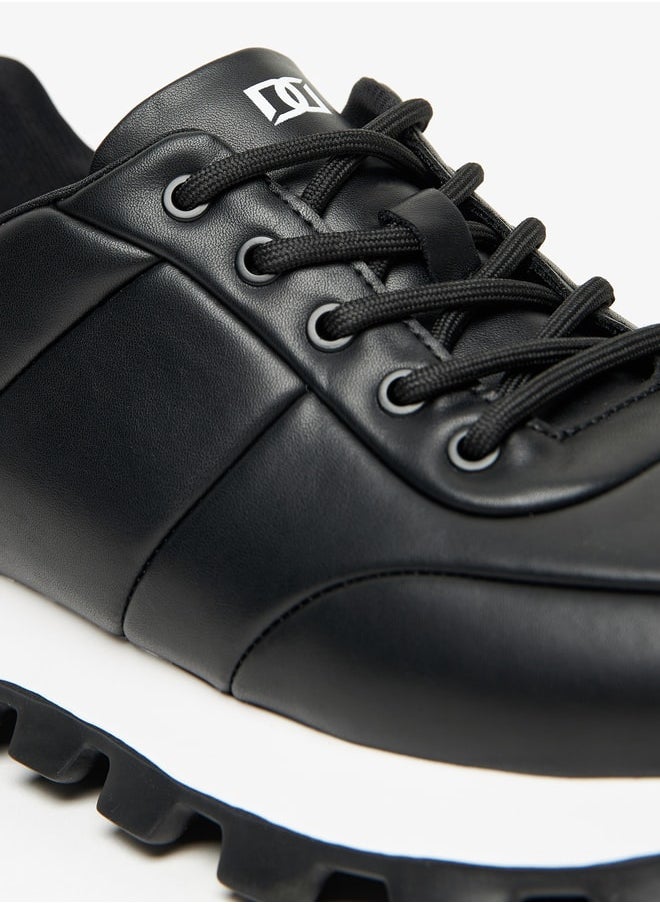 DUCHINI Men's Solid Sneakers with Chunky Sole and Lace-Up Closure  - Image 5