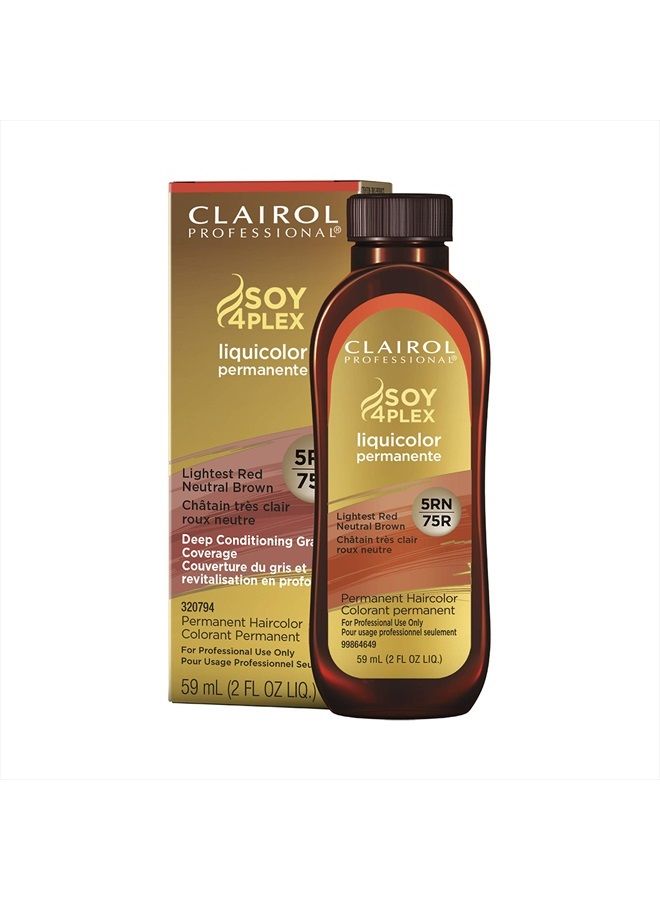 CLAIROL PROFESSIONAL Permanent Liquicolor for Dark Hair Color, 5rn Light Red Neutral Brown, 2 oz - Image 1