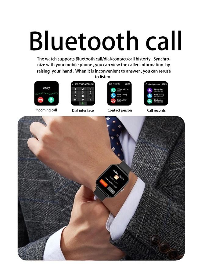 AROAQ P6 Smart Watch Women Men Fitness Tracker Heart Rate Bluetooth Call Waterproof Bracelet Wristband For Android IOS - Image 2