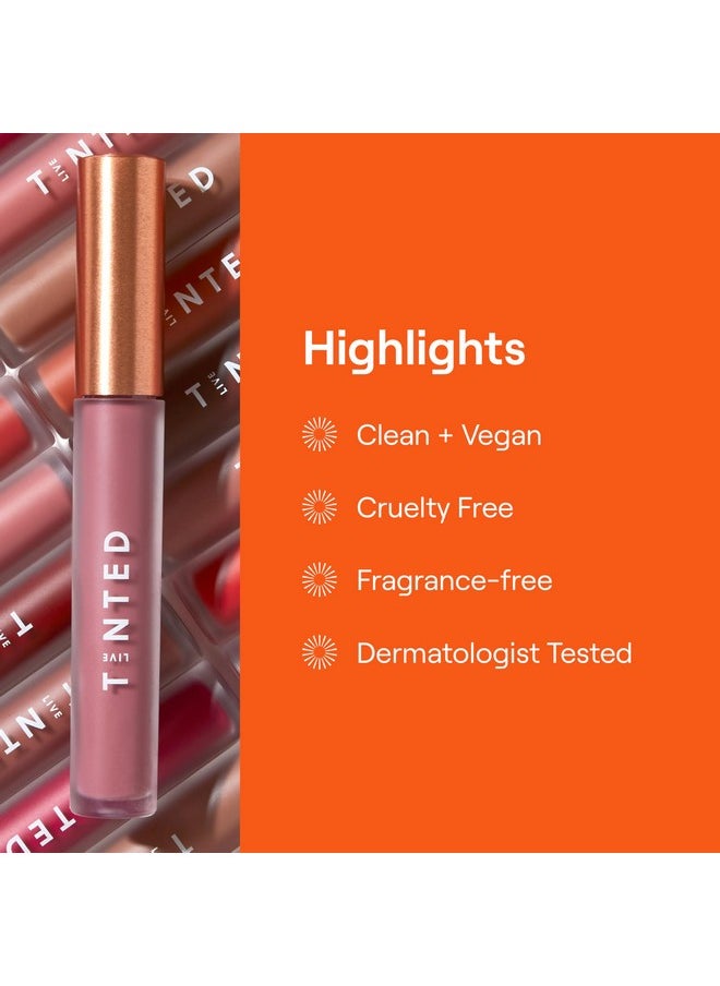 Live Tinted - كريم الشفاه السائل Live Tinted Huelip - كريم شفاه سائل خفيف الوزن يدوم طويلاً مع حمض الهيالورونيك وزيت الجوجوبا للحصول على لمسة نهائية ناعمة ومريحة ومرطبة - 0.09 أونصة سائلة - أحمر قرميدي - Image 1