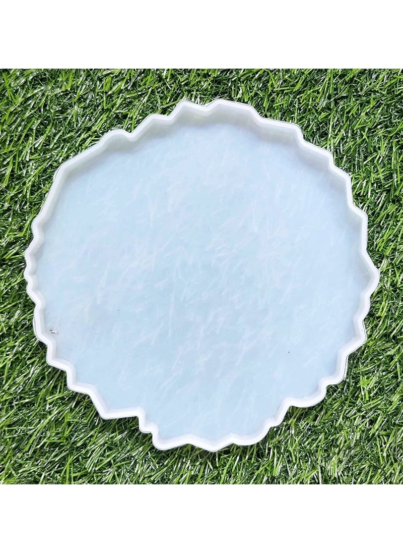 HOUSE HATCH HOUSE HATCH Resin Art Silicone Casting Mould Epoxy Mold Silicone Coaster Molds for Making Resin GeodeAgate Slice CoastersCup MatsHome DecorationMaking Jewellery 5Inch Size 1PC 