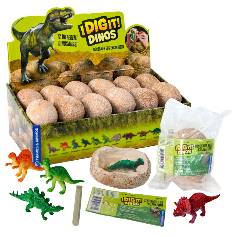 Thames & Kosmos I Dig It! Dinos - 24 Dinosaur Eggs | Birthday Party Favors | Stocking Stuffers | Collectable | Gift Set | Swag Bags - Image 1