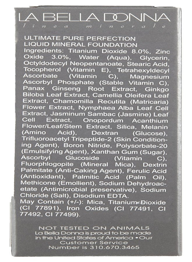 La Bella Donna Women's Ultimate Pure Perfection Liquid Mineral Foundation SPF 15 | Caterina - Image 4