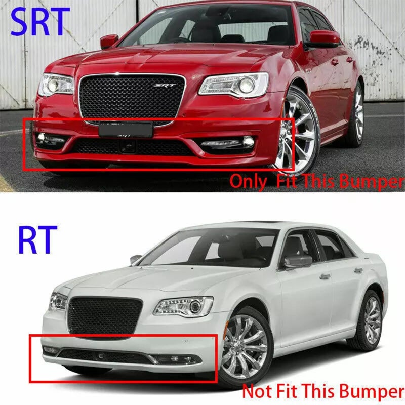 skkyoro Front Bumper Lip Splitter 3Pcs V3 Style Compatible with For Chrysler 300 C S SRT 2015-2023 (Carbon Fiber Print, SRT style) - Image 2