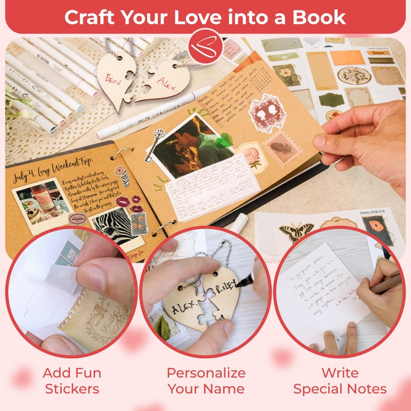 Stofinity The Story Of Us Anniversary Scrapbook - Couple Photo Album Journal, Wedding Gifts For Couples 2026, Anniversary Relationship Gifts For Him Her, Christmas Valentine Day Gift For Wife Husband - Image 3