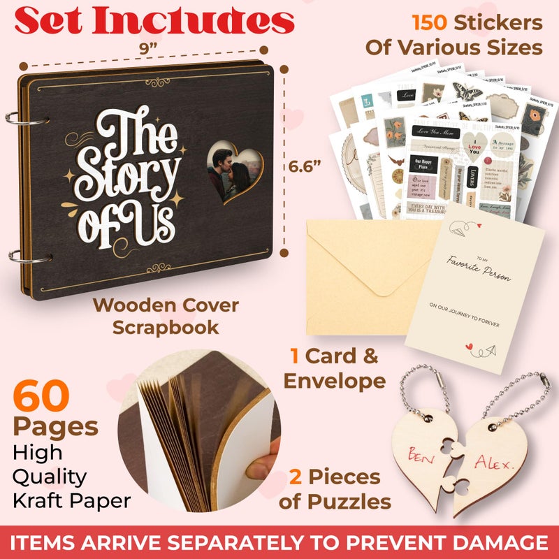 Stofinity The Story Of Us Anniversary Scrapbook - Couple Photo Album Journal, Wedding Gifts For Couples 2026, Anniversary Relationship Gifts For Him Her, Christmas Valentine Day Gift For Wife Husband - Image 2