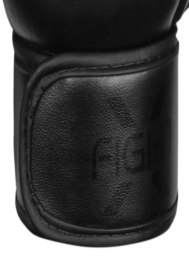 FightX MMA Gloves for Men & Women Training Grip Wristwrap Gloves for Practice Boxing Fingerless Fighting Gloves Gloves for Adult Taekwondo Gloves Lightweight Karate Sparring Gloves (Full Black, L/XL) - Image 5