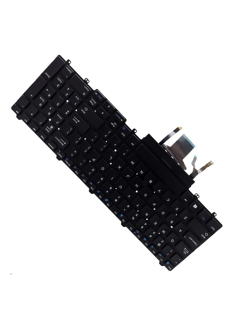 Generic Replacement Backlit Keyboard with/Stick Pointer Replacement for Dell Latitude E5570  E5550 5580 5590 5591 Precision 3510 3520 3530 7510 7520 7710 7720  - Image 1