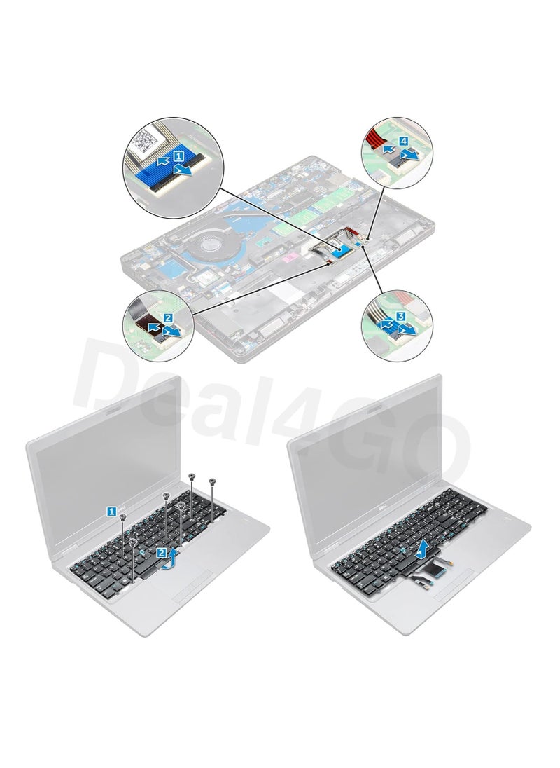 Generic Replacement Backlit Keyboard with/Stick Pointer Replacement for Dell Latitude E5570  E5550 5580 5590 5591 Precision 3510 3520 3530 7510 7520 7710 7720  - Image 3