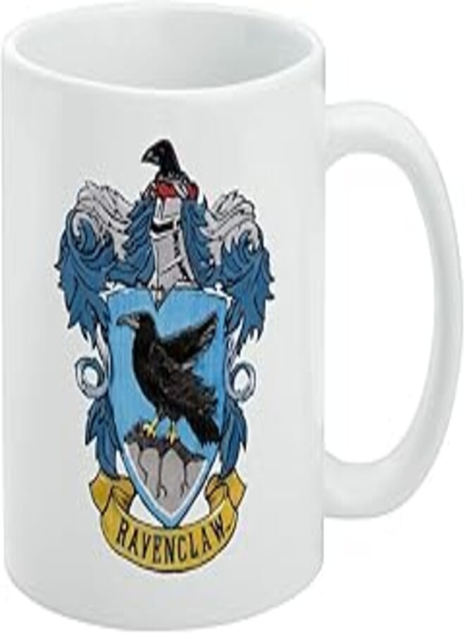 GRAPHICS & MORE Harry Potter Ravenclaw Painted Crest White Mug