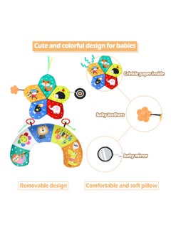 Generic Baby Tummy Time Toy, High Contrast Newborn Foldable Indoor Playmat with Pillow and Teether  - Image 2