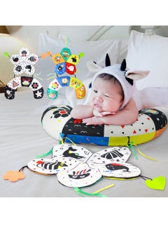 Generic Baby Tummy Time Toy, High Contrast Newborn Foldable Indoor Playmat with Pillow and Teether  - Image 1