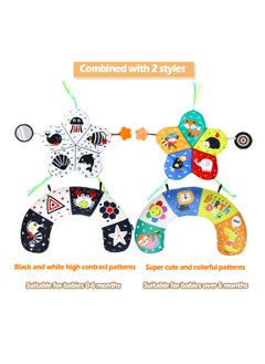 Generic Baby Tummy Time Toy, High Contrast Newborn Foldable Indoor Playmat with Pillow and Teether  - Image 3