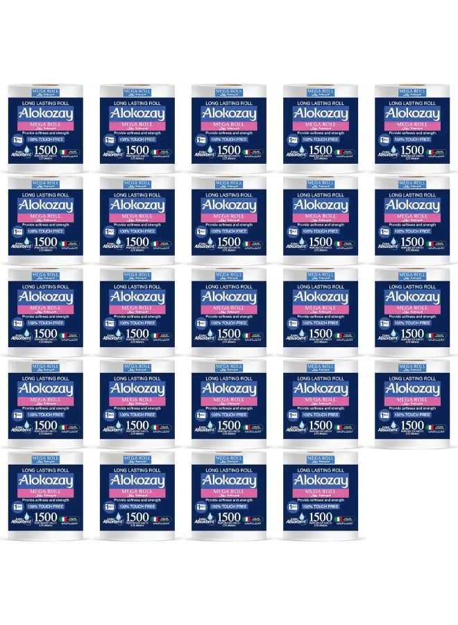 Alokozay 1 PLY Bulk Mega Roll Tissue 1500 Sheets- 24pcs - Image 2