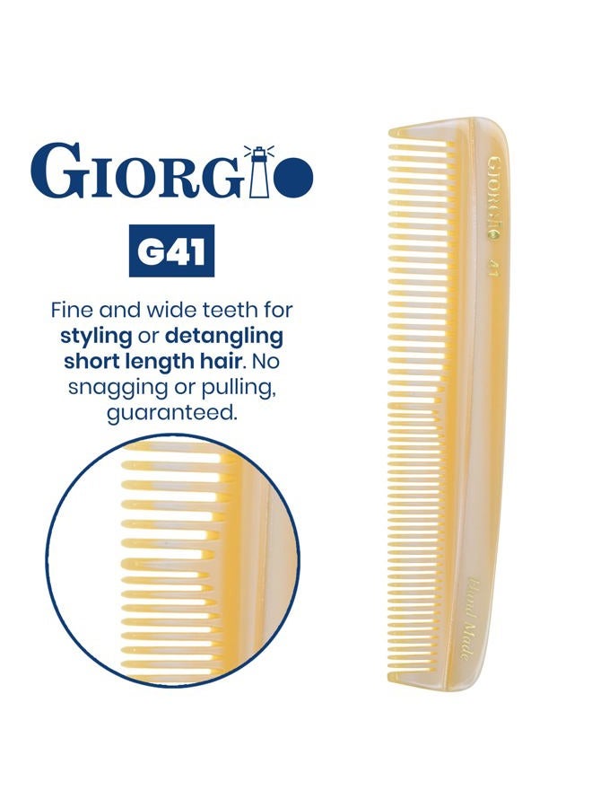 Giorgio Beard Combs Set - Handmade Ivory Beard Comb Kit for Beard and Mustache Grooming - Includes Fine and Wide Tooth Pocket Dresser Comb + Fine Tooth Straightening Comb + Fine Teeth Mustache Comb - Image 5