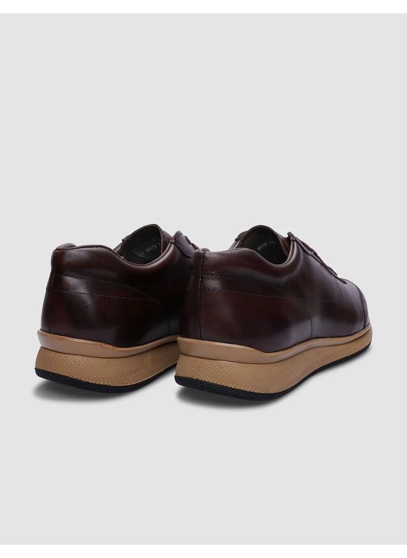 Cabani Brown Lace-Up Men's Sports Shoes