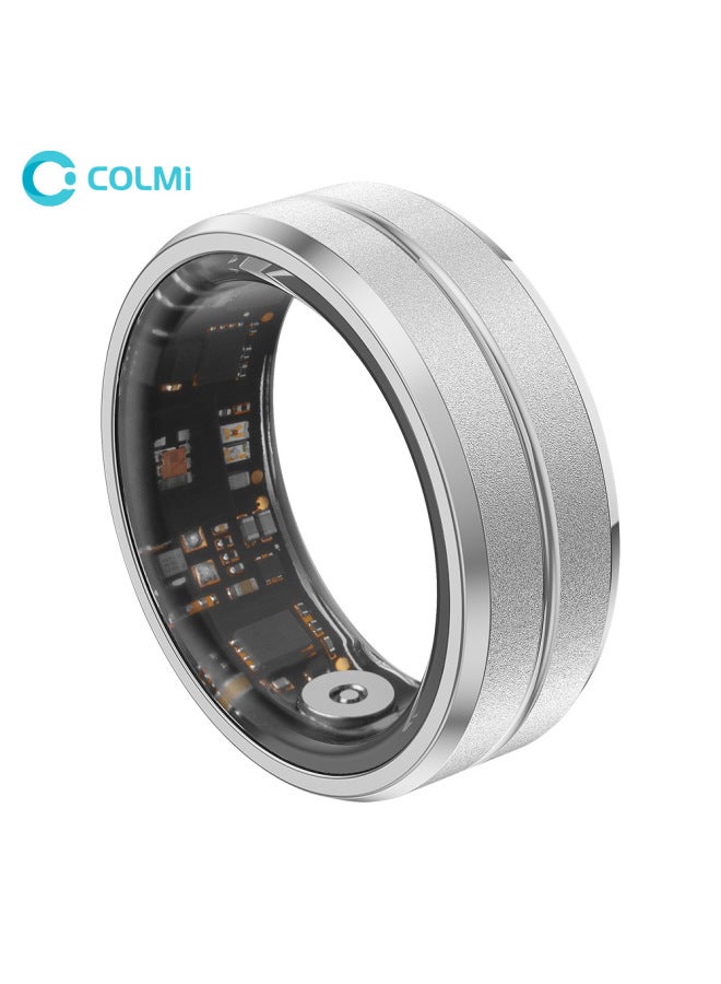 SR01 Smart Ring 5ATM Waterproof, Suitable For Couples, Equipped With Stainless Steel Charging Bin-Colour:Silver No. 8 - Image 1