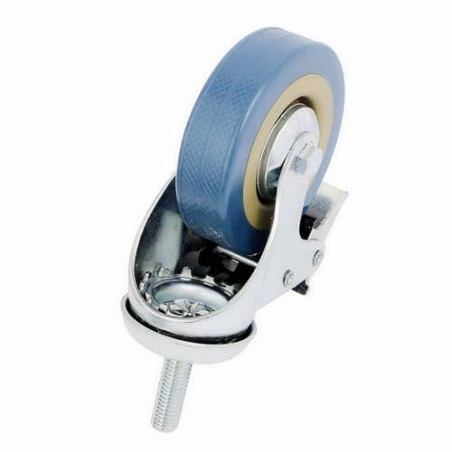 Youngine 4 Pack Caster Wheels Heavy Duty Swivel Casters with Brakes, Dual Locking Wheels Replacement for Industrial Trailer, Home Furniture, Office Table Cabinet (3 Inch M10 Stem) - Image 5