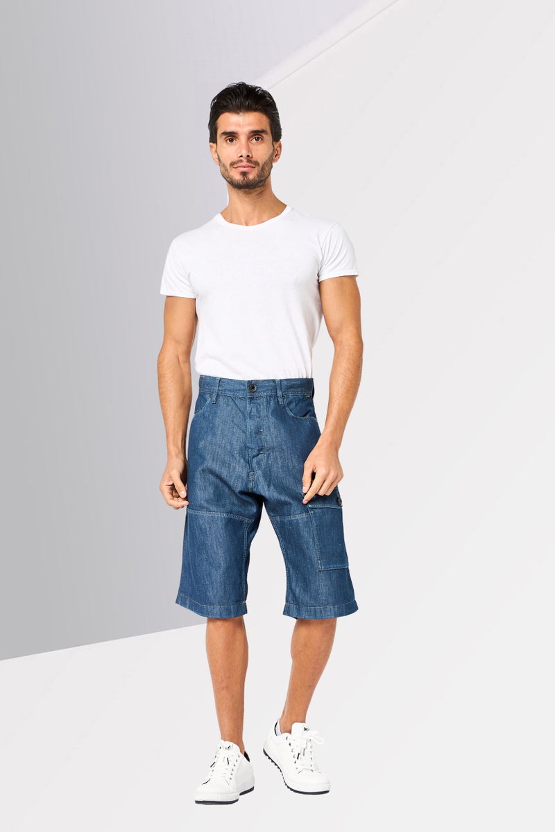 G-Star RAW Men Washed Denim Shorts, Navy - Image 3