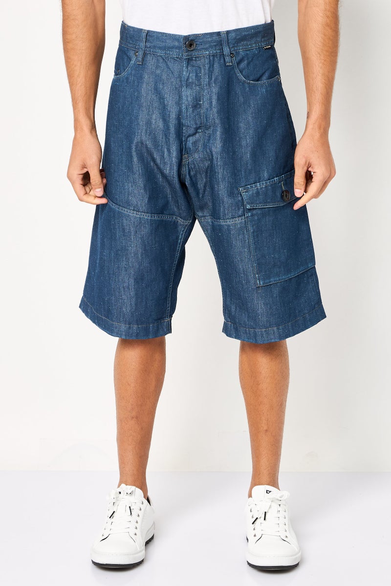 G-Star RAW Men Washed Denim Shorts, Navy - Image 1