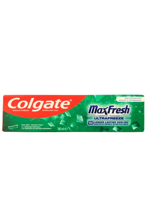 Max Fresh Toothpaste Ultra Freeze 10X Longer Lasting Cooling Clean Mint 100ml