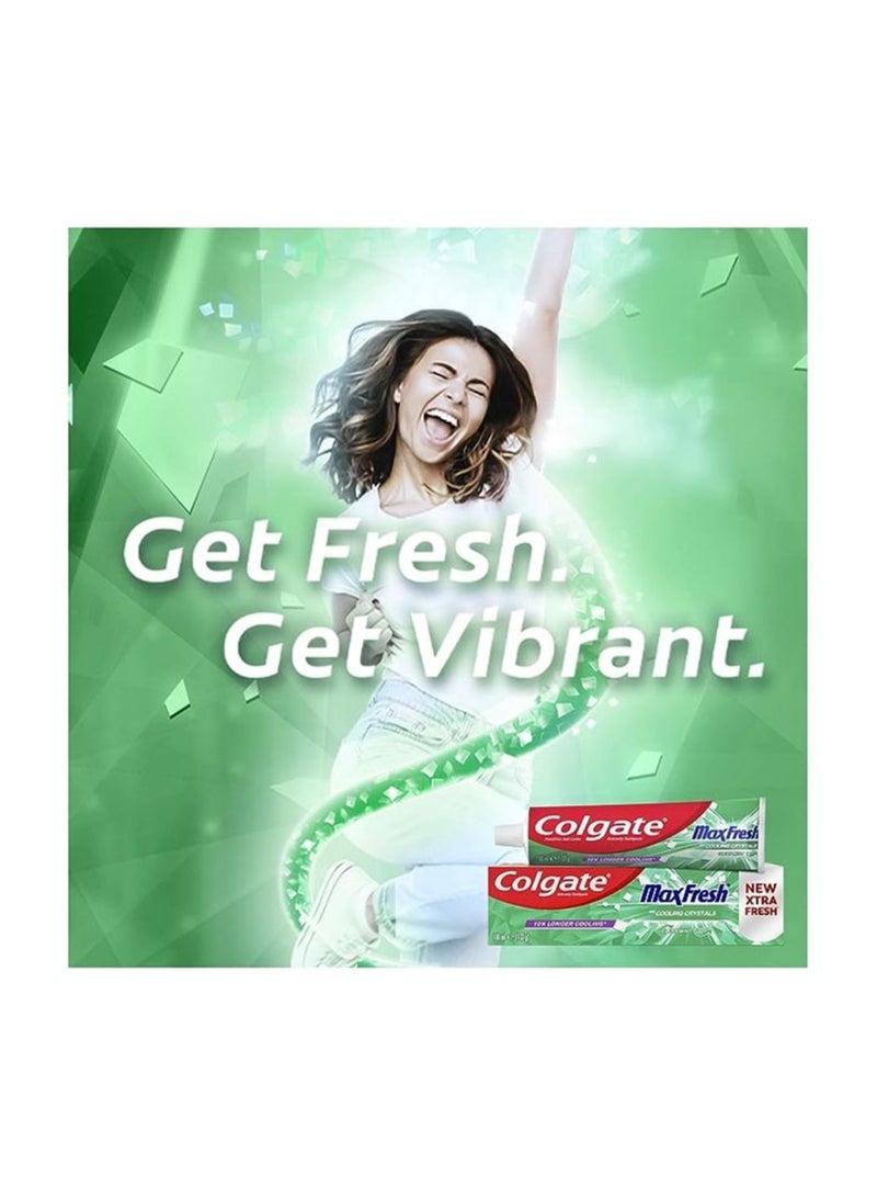 Colgate Pack of 4 Max Fresh Toothpaste Ultra Freeze 10X Longer Lasting Cooling Clean Mint 100ml - Image 2