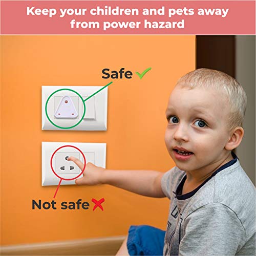 BabySafeHouse Electrical Socket Cover Guards for Child Proofing Outlet Plug Protector for Baby Safety (Pack of 5) - Image 2