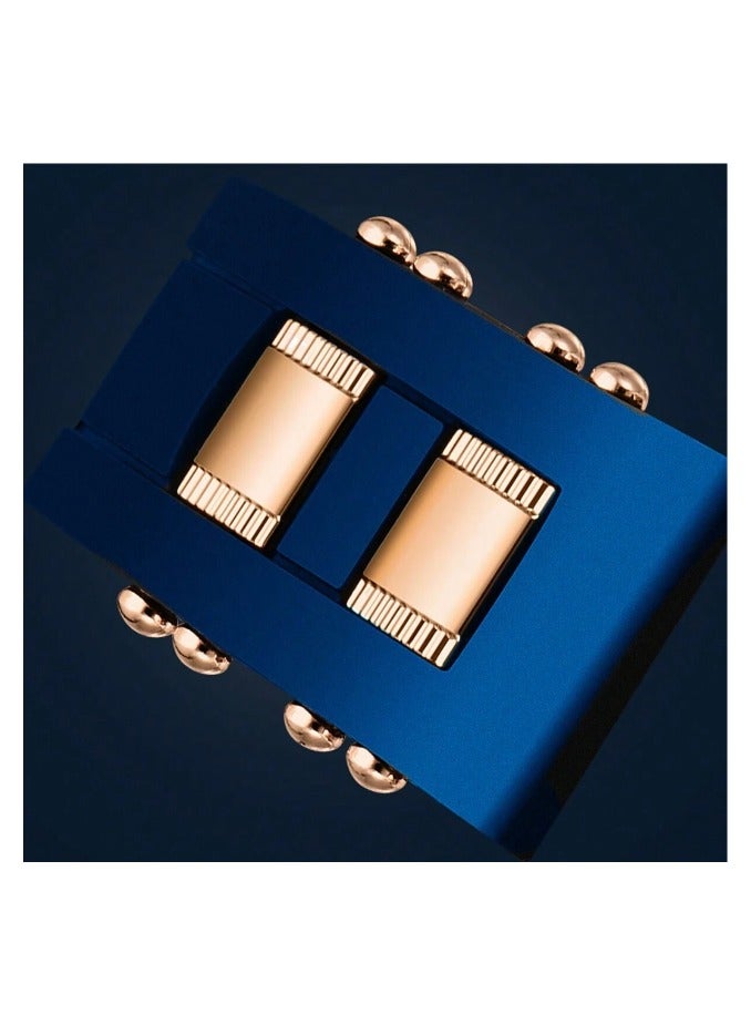 bunca LIGE Men's Three Circle Calendar Quartz Watch, Blue Color - Image 5