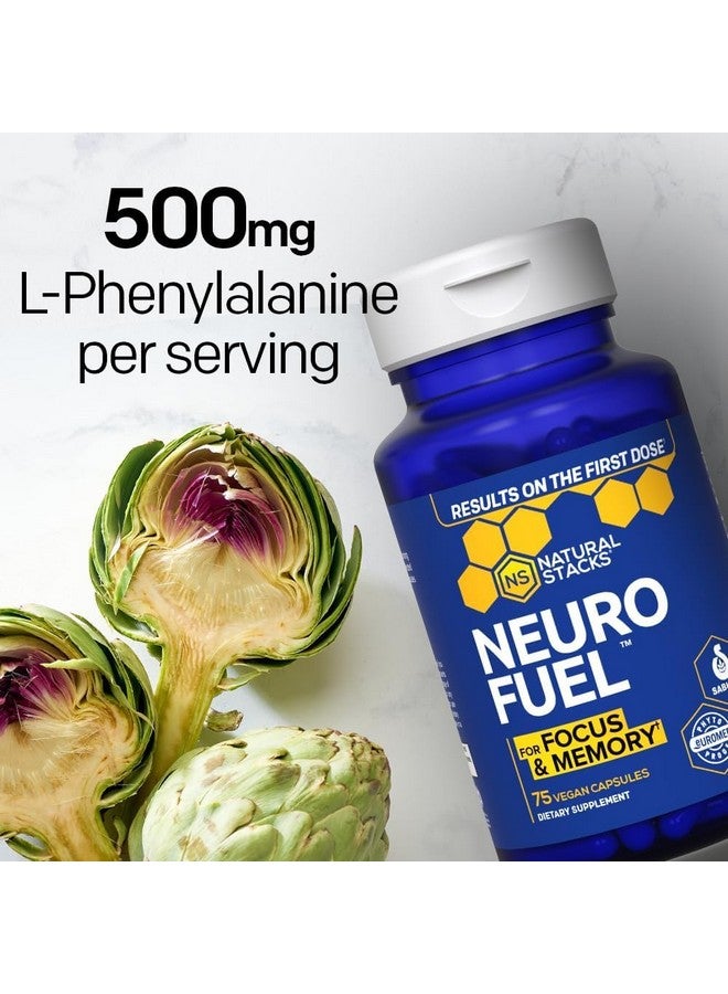 Natural Stacks مكمل دعم الدماغ NATURAL STACKS NeuroFuel - 750 ملغ L-Carnitine و 500 ملغ L-Phenylalanine - مكمل للذاكرة والتركيز* - 75 حبة تركيز - Image 3