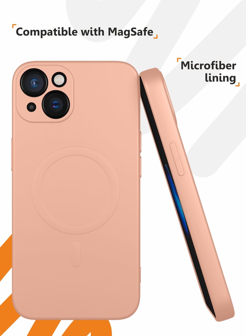 MOBILIUS for iPhone 13 Case, Soft Anti-Scratch Microfiber Lining, Compatible with MagSafe, Shockproof Phone Case for iPhone 13, Pink - Image 3