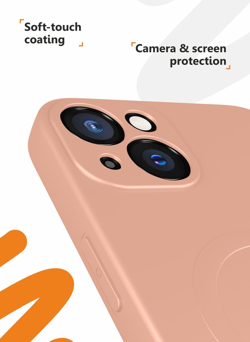 MOBILIUS for iPhone 13 Case, Soft Anti-Scratch Microfiber Lining, Compatible with MagSafe, Shockproof Phone Case for iPhone 13, Pink - Image 4