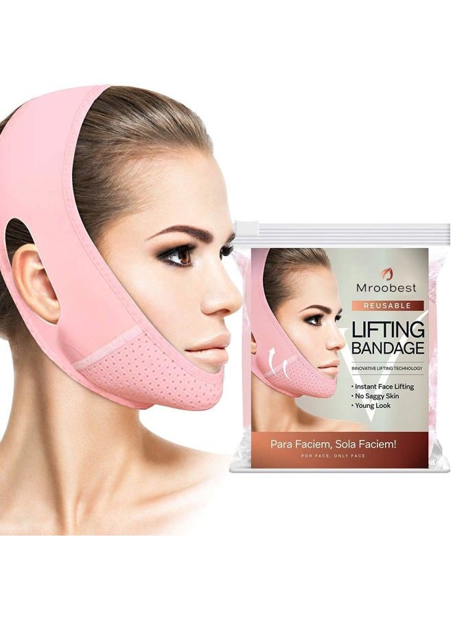 ParaFaciem ParaFaciem Reusable V Line Mask Facial Slimming Strap Double Chin Reducer Chin Up Mask Face Lifting Belt V Shaped Slimming Face Mask  - Image 1