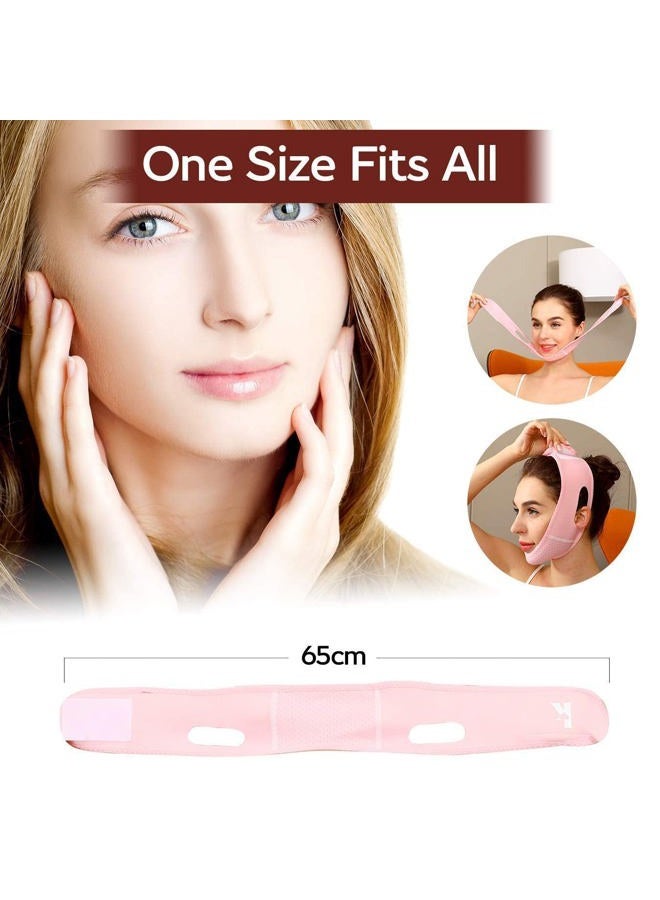 ParaFaciem ParaFaciem Reusable V Line Mask Facial Slimming Strap Double Chin Reducer Chin Up Mask Face Lifting Belt V Shaped Slimming Face Mask  - Image 2