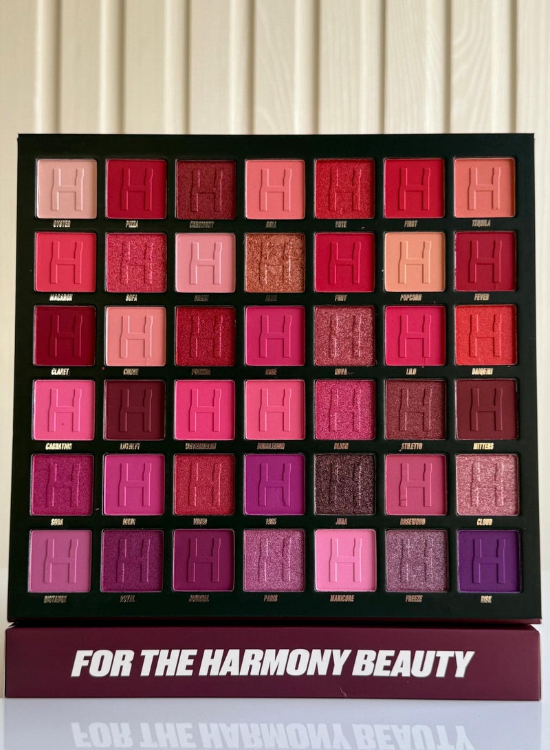 هارموني بيوتي  لوحة ظلال العيون هارموني بيوتي، 42 لونًا، توت - Image 1