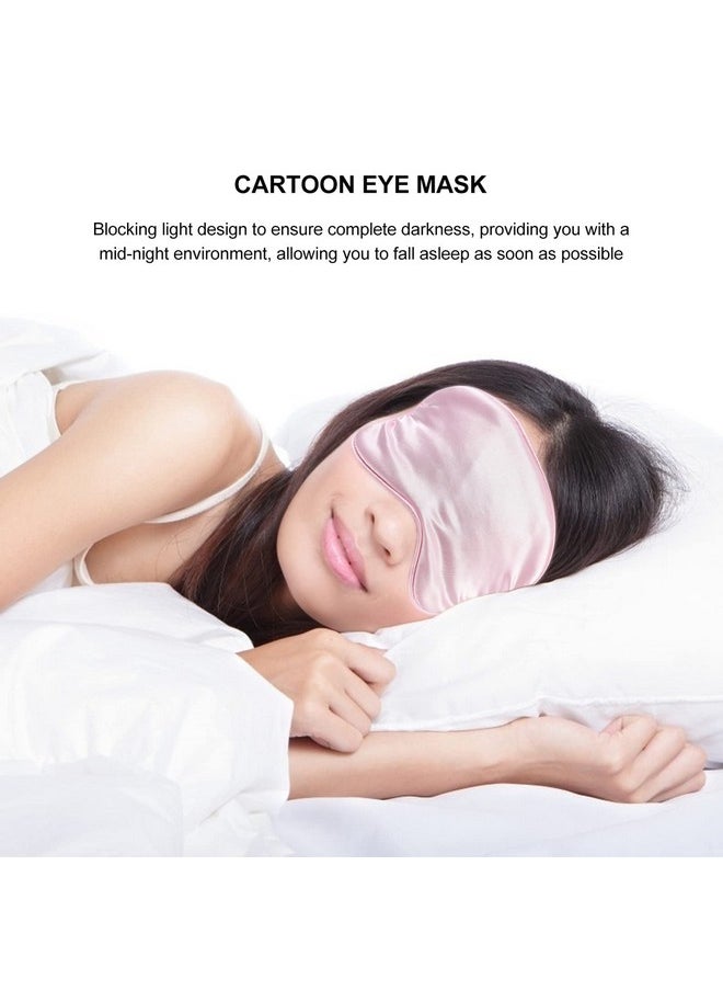 Healifty Satin Scrunchies Hair Ties 3pcs Eye Cover and Hair Scrunchie Set Silk Satin Sleeping Eye Masks Soft Eye Night Blindfold for Women and Men Satin Scrunchies Hair Ties  - Image 4