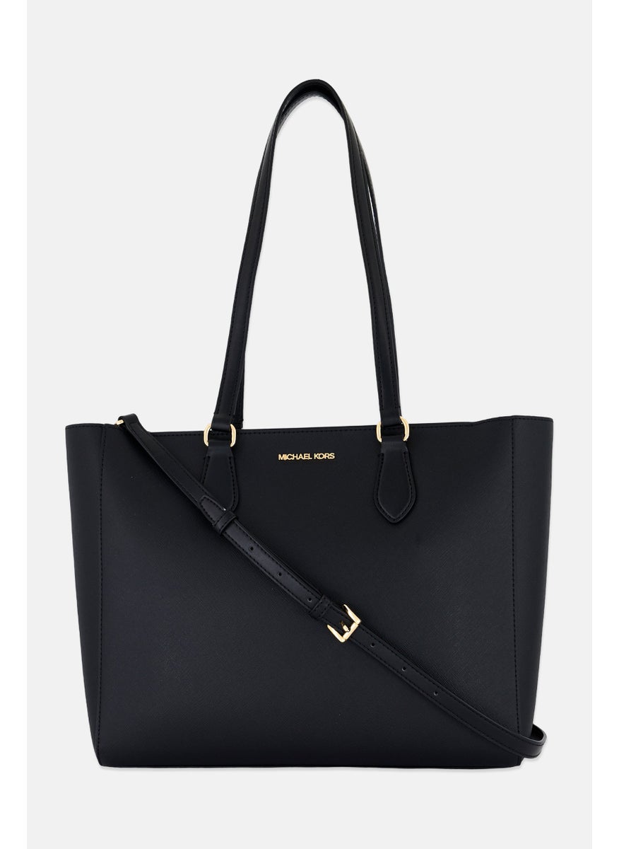 Michael Kors Women Brand Logo Kimberly Tote Bag 28 H x 43 L x 12 W cm, Black  - Image 1