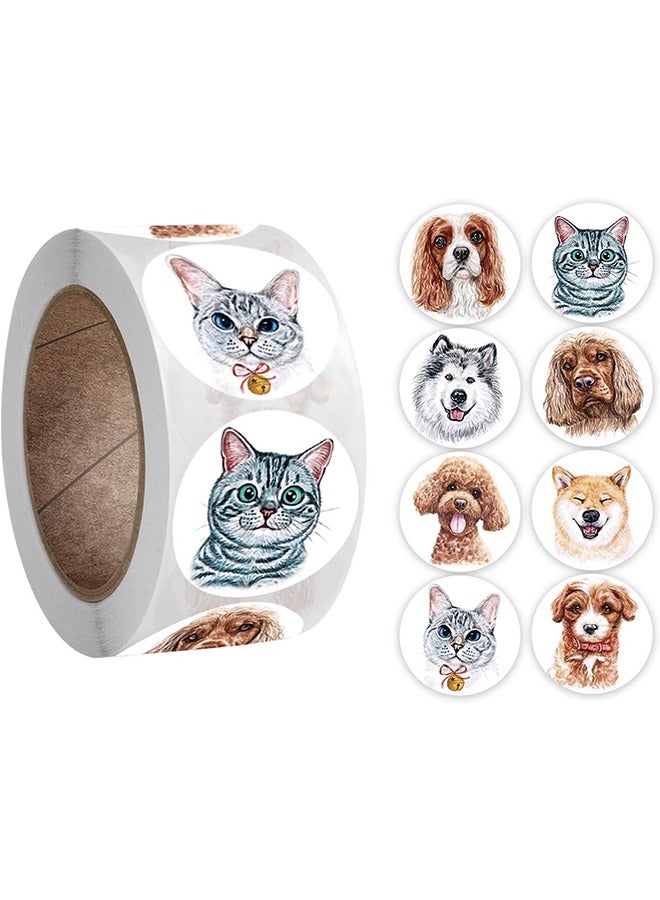 Motivational Stickers, 500pcs Reward Stickers for Kids in 8 Design, Naitmsad 1 Inch School Stickers Teacher Supplies Roll Sticker Cute Animal Stickers for Classroom - Image 1