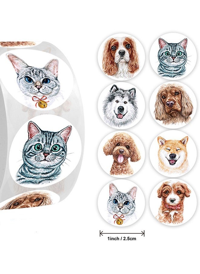 Motivational Stickers, 500pcs Reward Stickers for Kids in 8 Design, Naitmsad 1 Inch School Stickers Teacher Supplies Roll Sticker Cute Animal Stickers for Classroom - Image 5