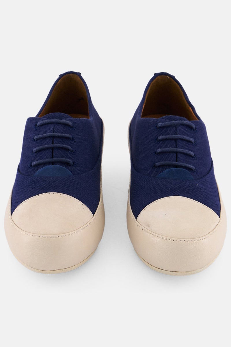 FitFlop أحذية كاجوال لفتاة صغيرة بنمط أكسفورد مزودة بأربطة، زرقاء - Image 4