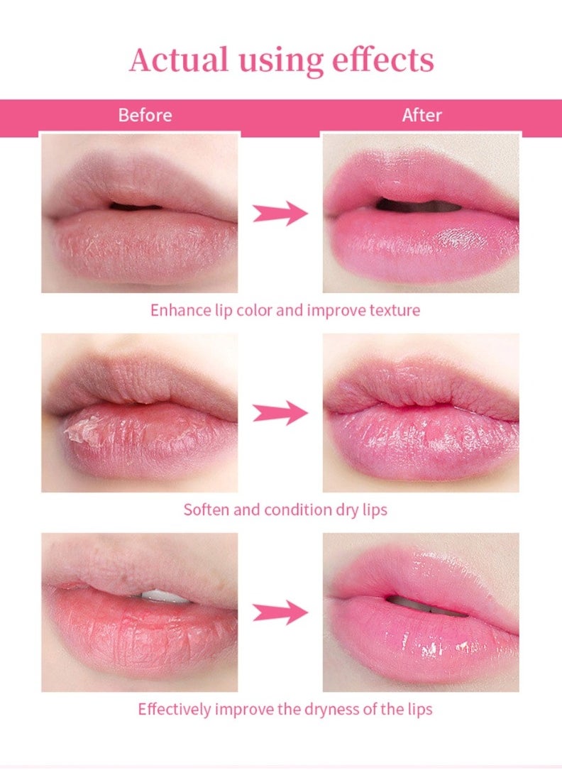 ibcccndc Pink Lip Serum Lip Gloss Oil for Plumper and Moisturizer Serum Hydrating Lip Serum for Dry Peeling and Dark Lips Color Changing Lip Oil for Lips and Cheeks Gorgeous Glow of Lips 5.5g  - Image 5