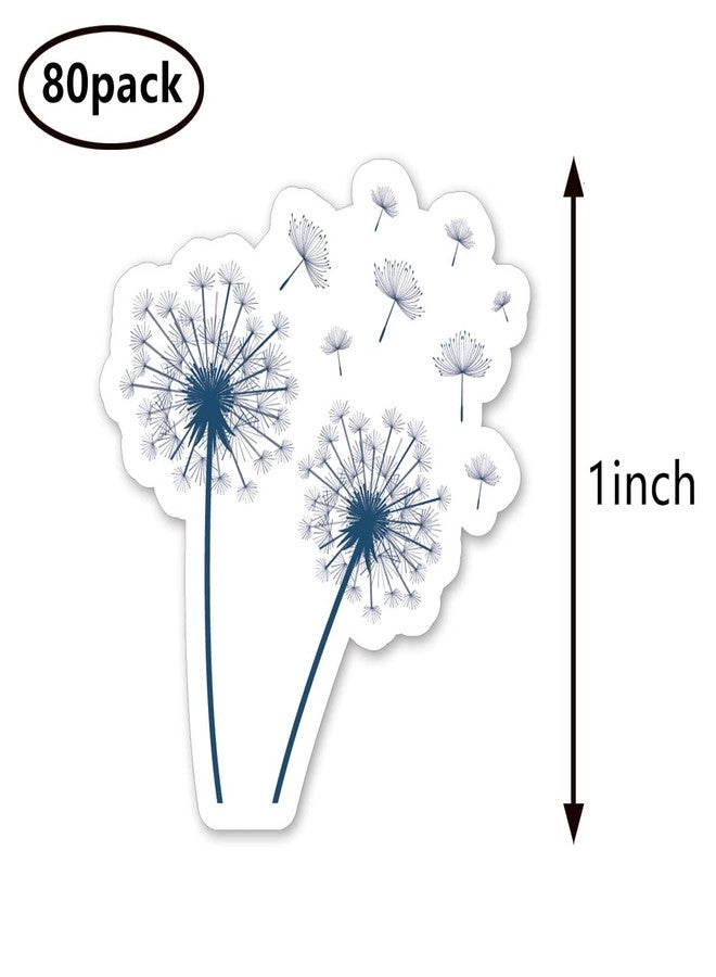 GUVSPTI Dandelion Flower Stickers 1in for Scrapbooking, Arts, Craft, DIY, Calendars Journals 80-Pack - Image 3