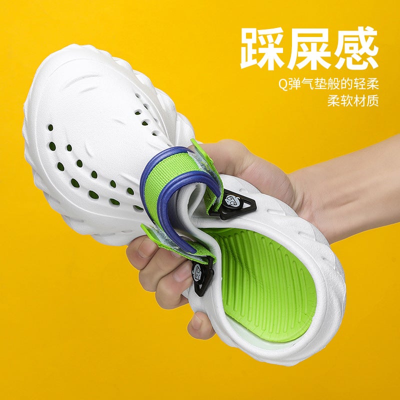 Large Size Hole Shoes Men'S Eva Anti-Slip Soft Bottom Toe Sandals Beach Shoes - Image 2