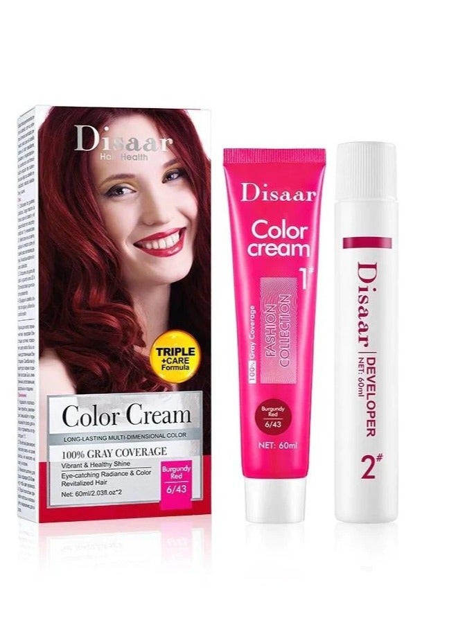 Disaar Color Cream Burgundy Red 6/43  60 ml