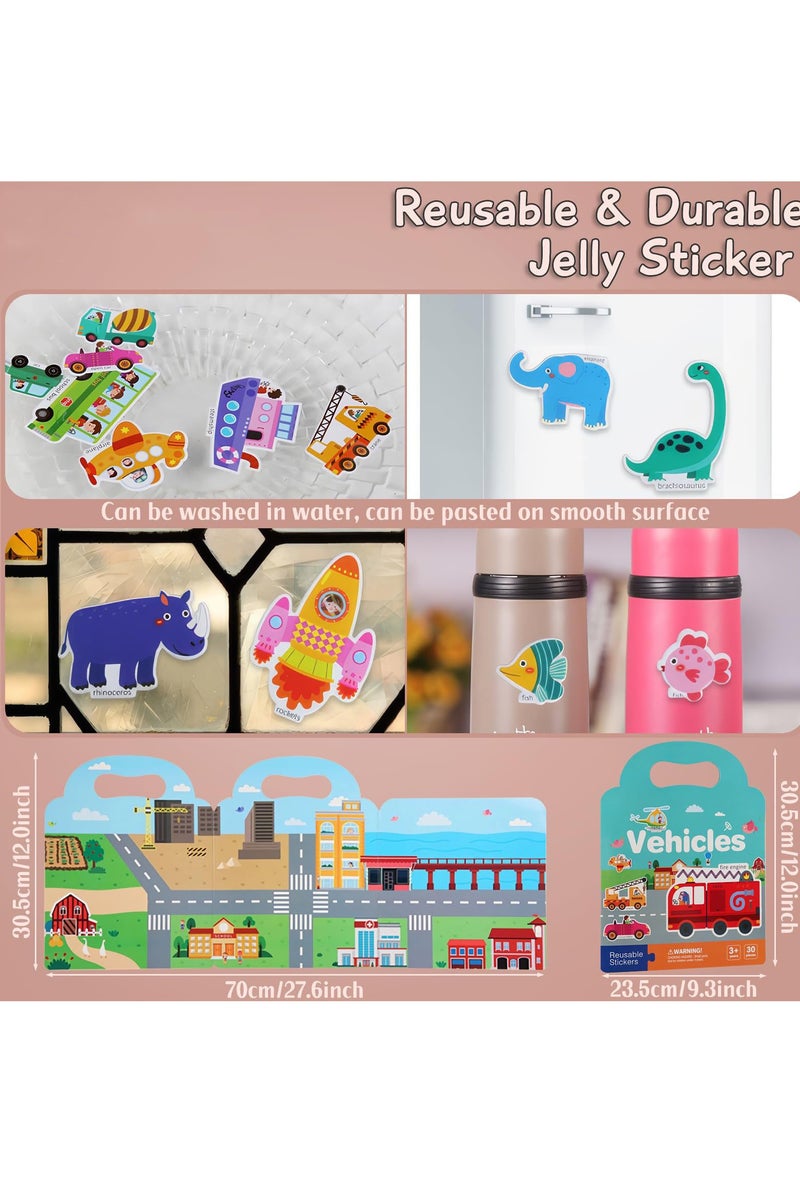 DURKU 6 Pack Reusable Sticker Books for Kids, Busy Books for Toddlers Activity Books Stickers Books for 2-5 Year Old Girls Boys Birthday Gifts - Image 5