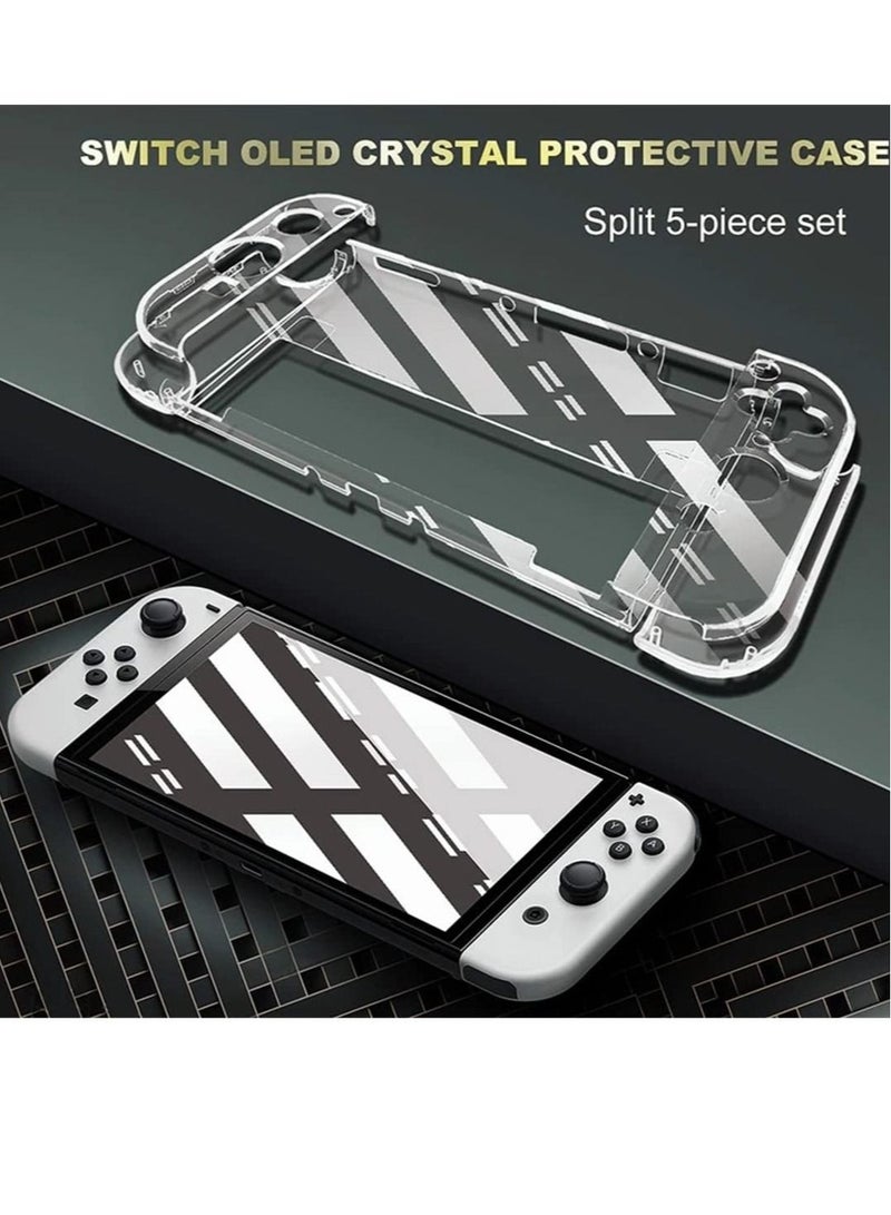 Captaintech Carrying Case Compatible with Switch OLED Accessories Bundle with Screen Protector Clear Cover for OLED Game Console - Image 5