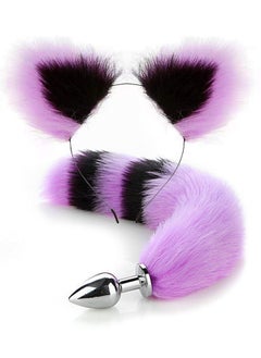 Handmade Soft Fur Cat Ears Headwear Headband and Fox Tail Anime Fancy Dress Party Cosplay Costume