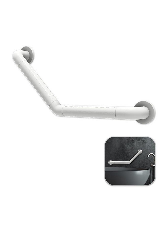 Rehamo 60° Angled Nylon Stainless Steel Grab Bar For Bathroom Safety, Handle With Textured Grip Surface | Folding Wall Mounted Toilet Hand Support For Elderly With 1 Year Warranty (30 Cm X 30 Cm)  - Image 1