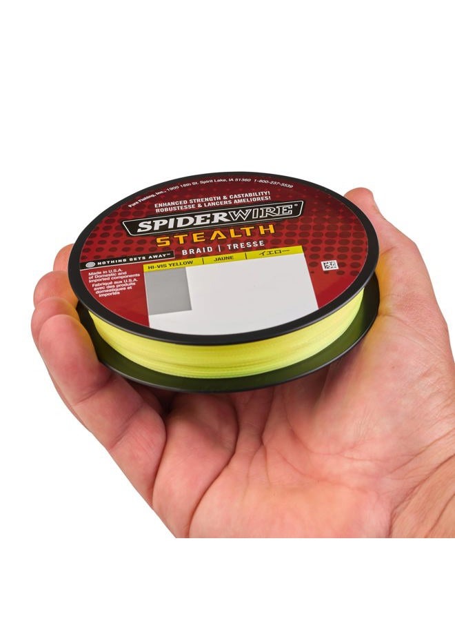SpiderWire Stealth® Superline, Hi-Vis Yellow, 6lb | 2.7kg, 125yd | 114m Braided Fishing Line, Suitable for Freshwater and Saltwater Environments - Image 4