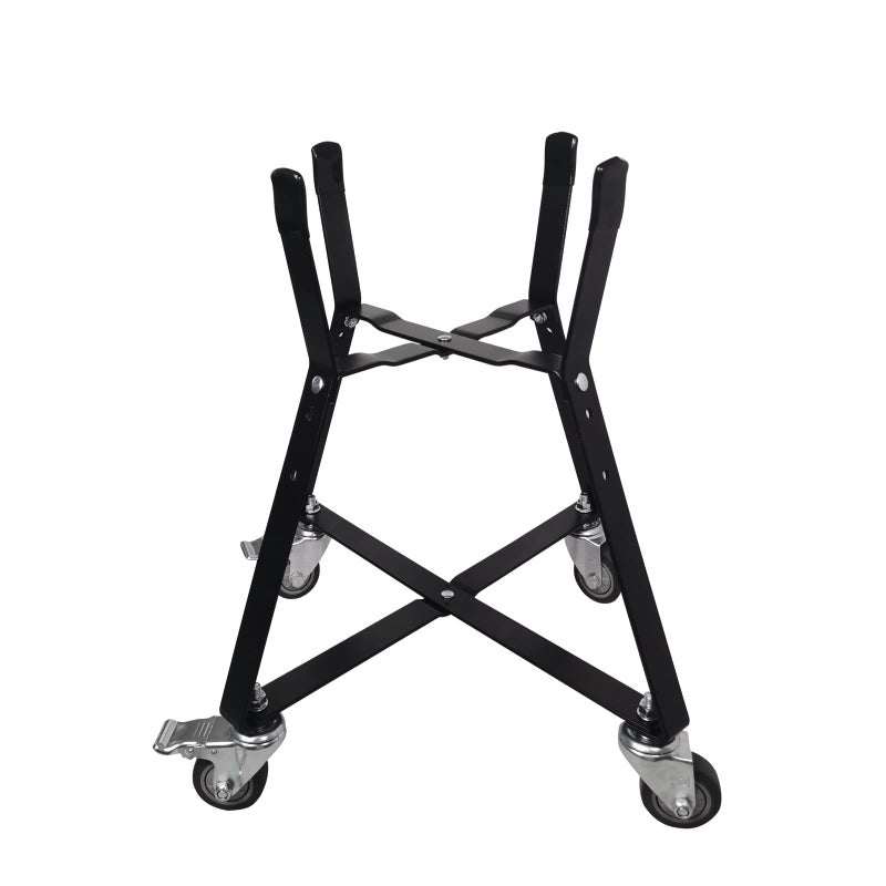 Quantfire Quantfire Rolling Cart for Kamado Joe Junior 135 Grill Stand for Kamado Joe Accessories Rolling Nest with Heavy Duty Locking Caster Wheels Powder Coated Steel for Smoker Kamado Grill Stand Black